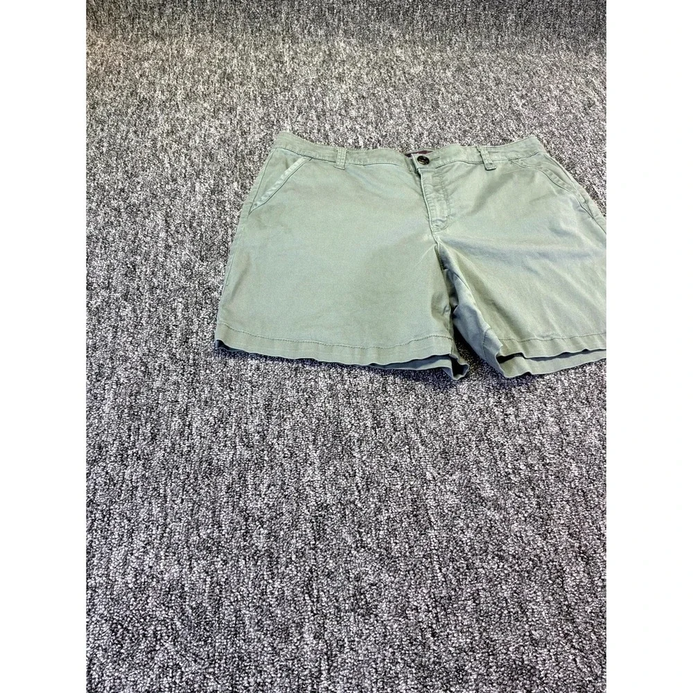 Gloria Vanderbilt Missy Senora Shorts Womens 10 Sage Green Stretch Beach Classic
